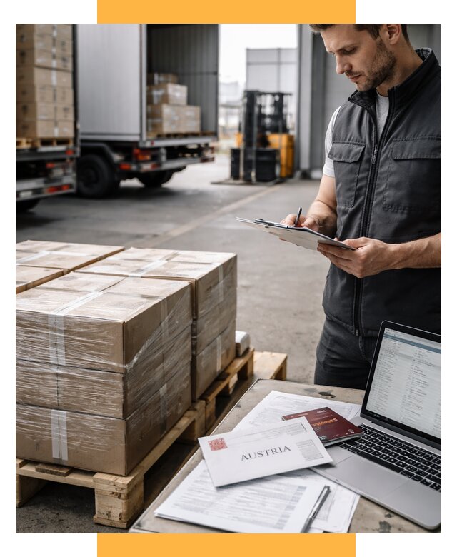 Доставка в Австрию от 66495 р. Логистика и экспорт СетСервис-Влк
